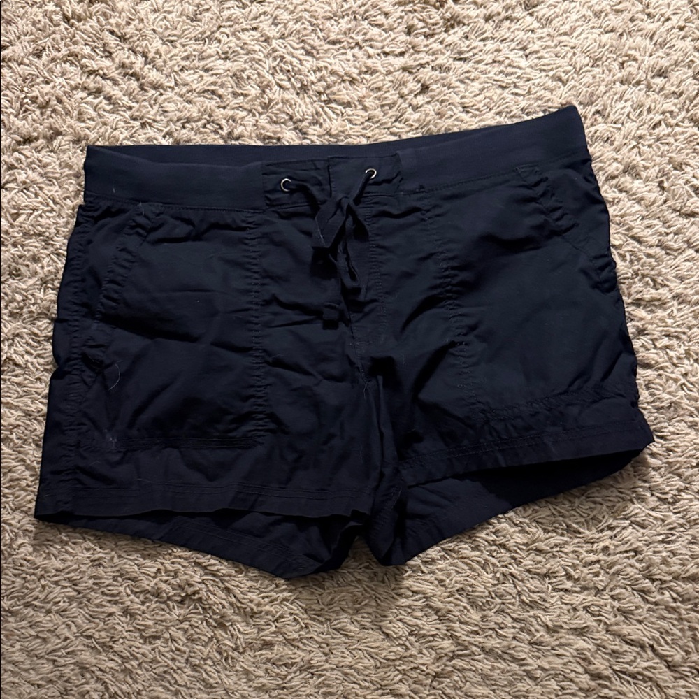 St. John’s Bay Women's Navy Twill Shorts with Stretchy Waistband. Size 12.